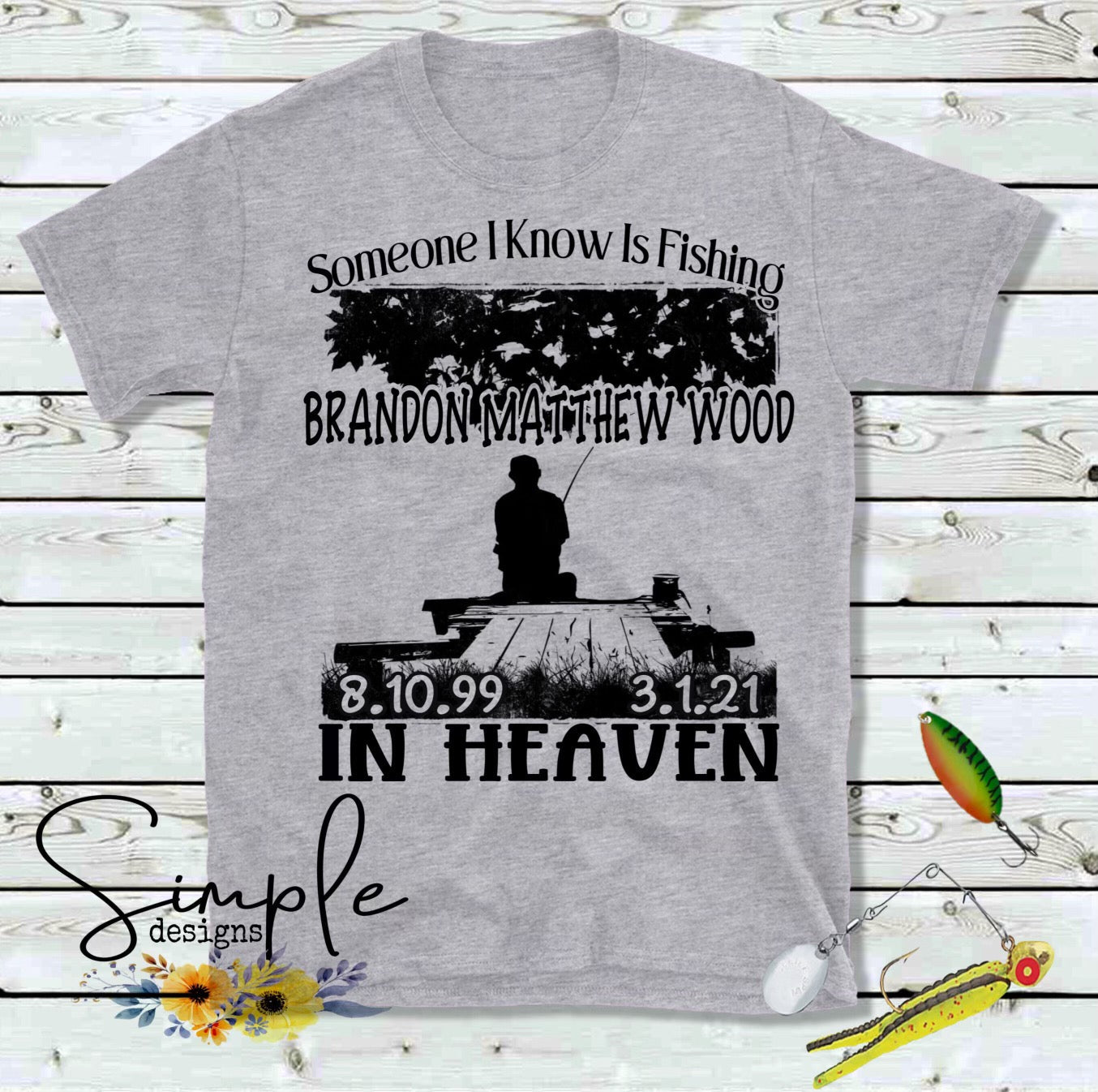 Custom Fishing in Heaven Sublimation Heat Transfer Sheets