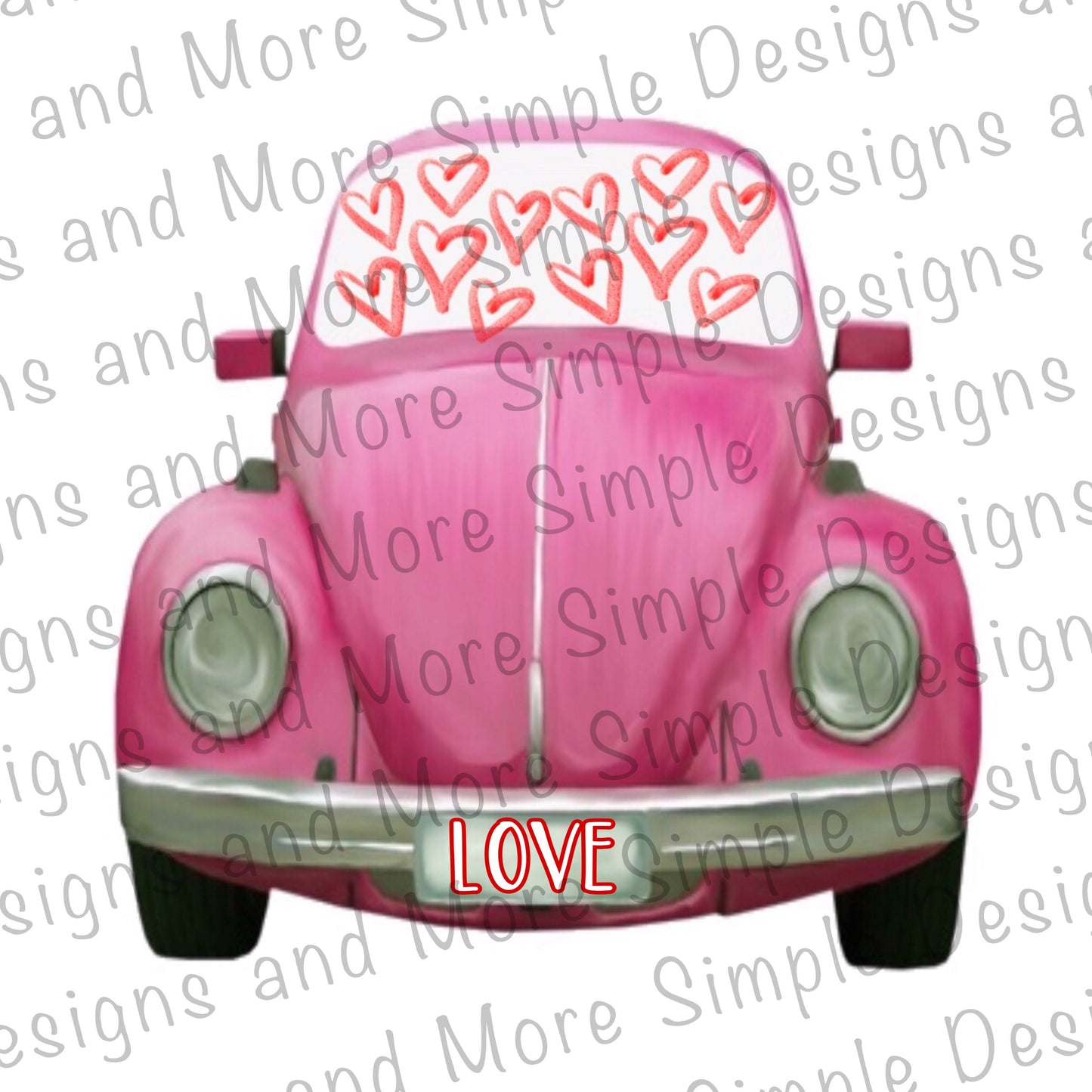 Love Beetle Bug Valentine’s Day Sublimation Heat Transfer Sheets