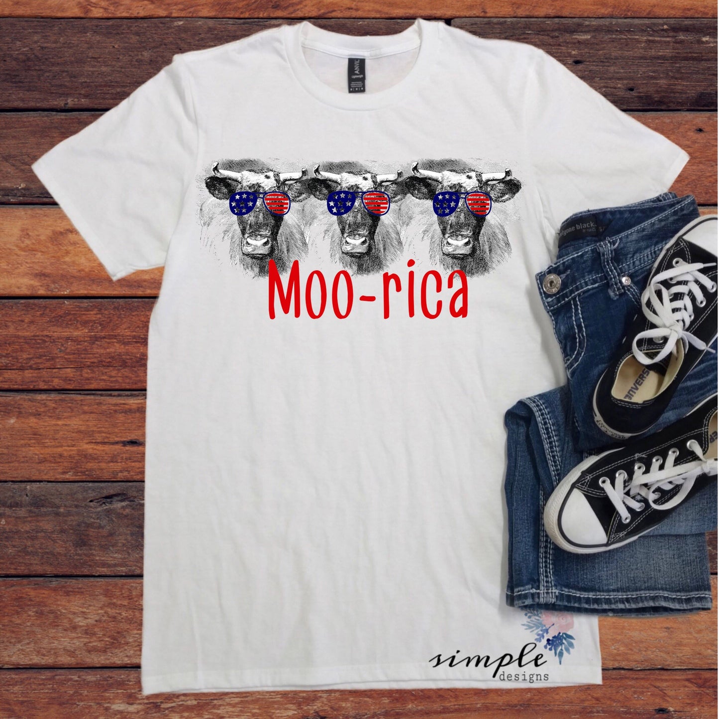 Moo-rica Patriotic Sublimation Heat Transfer Sheet