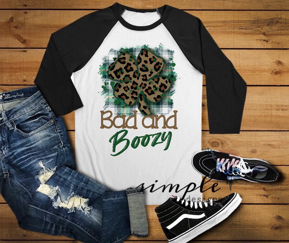 Clover Bad and Boozy St Patrick’s Day Sublimation Heat Transfer Sheet