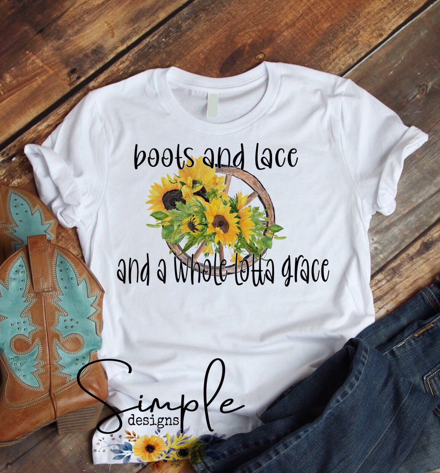 Boots and Lace and a Whole Lotta Grace Sublimation Heat Transfer Sheets