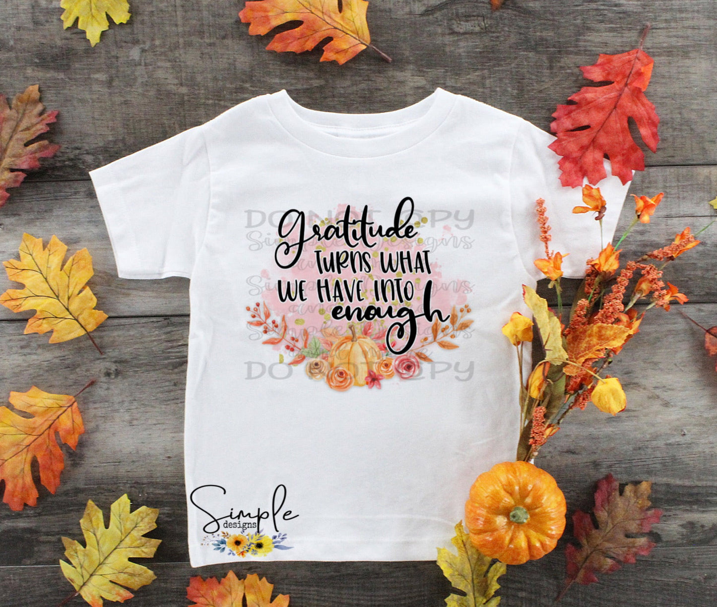 Gratitude Makes What You Have Enough Sublimation Heat Transfer Sheet