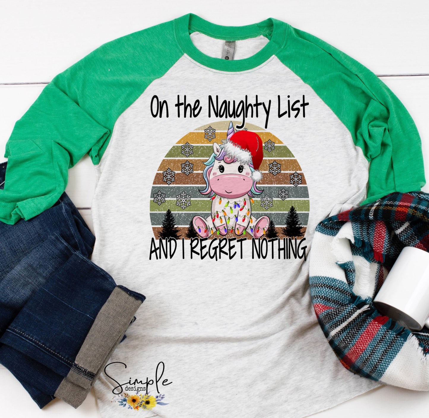 On the Naughty List And I Regret Nothing Sublimation Heat Transfer Sheet