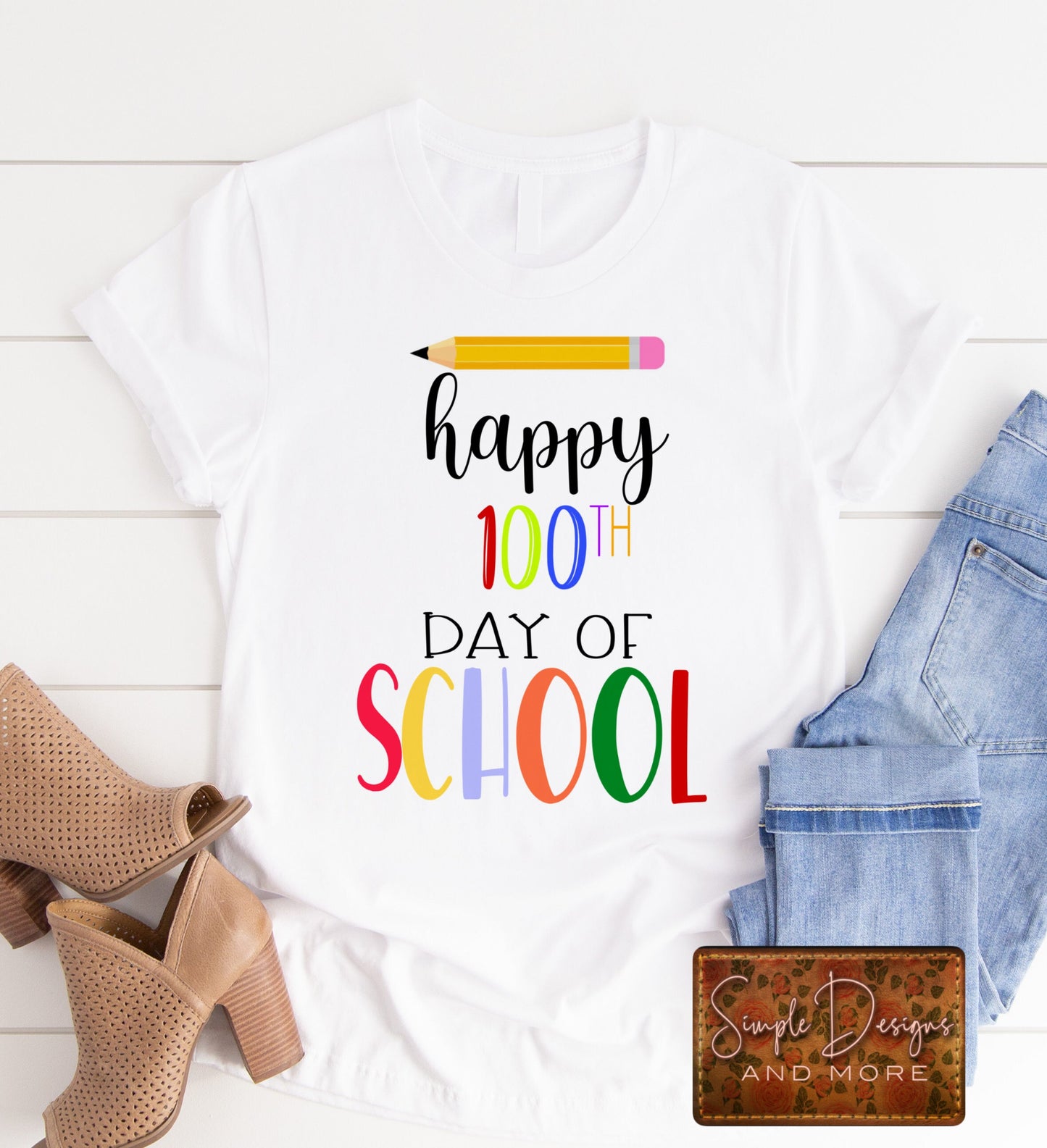 Happy 100th Day of School Sublimation Heat Transfer Sheets