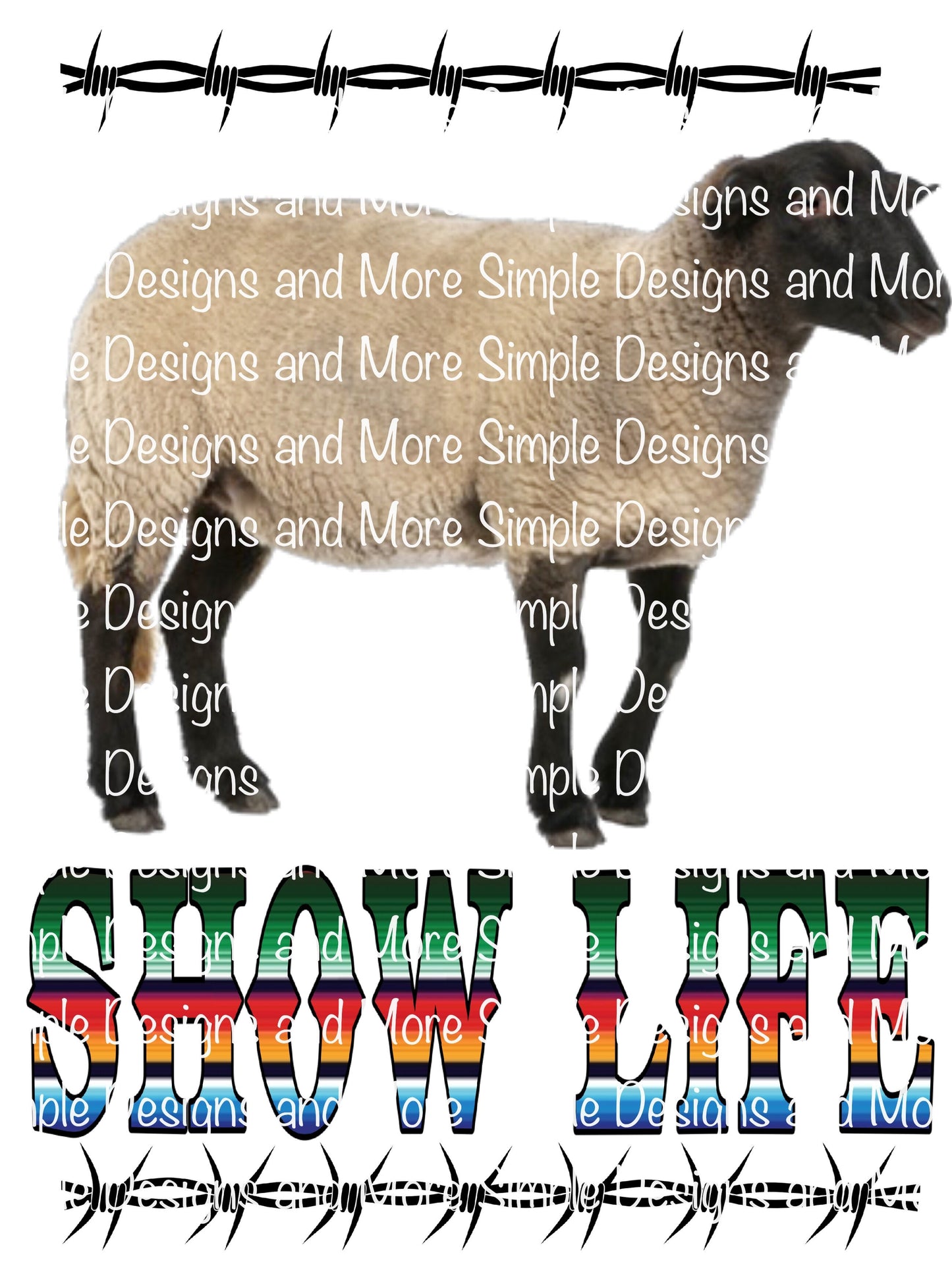 Sheep Show Life Sublimation Heat Transfer Sheet