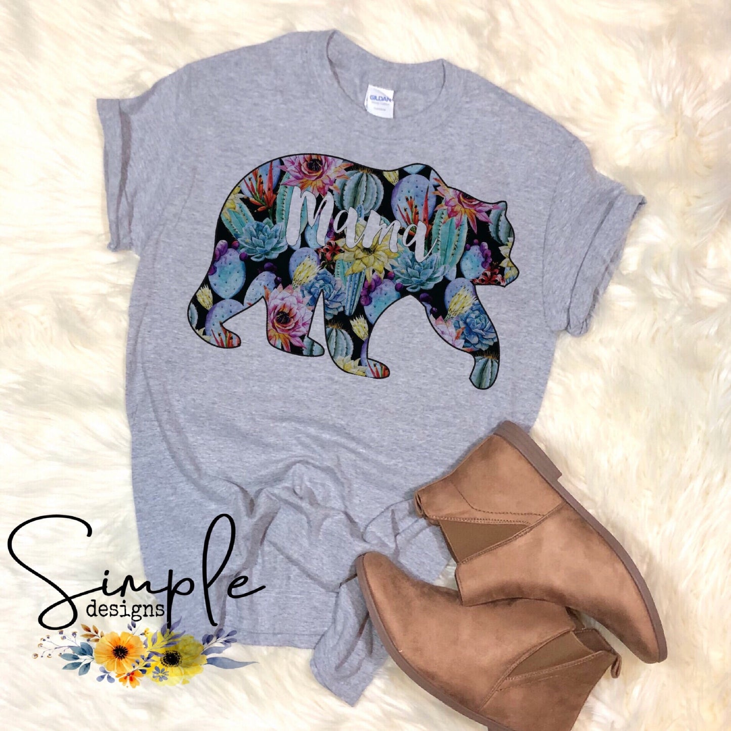 Mama Bear Succulents Sublimation Heat Transfer Sheet