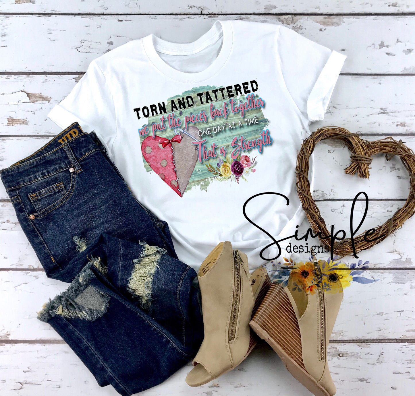 Torn and Tattered Sublimation Heat Transfer Sheet