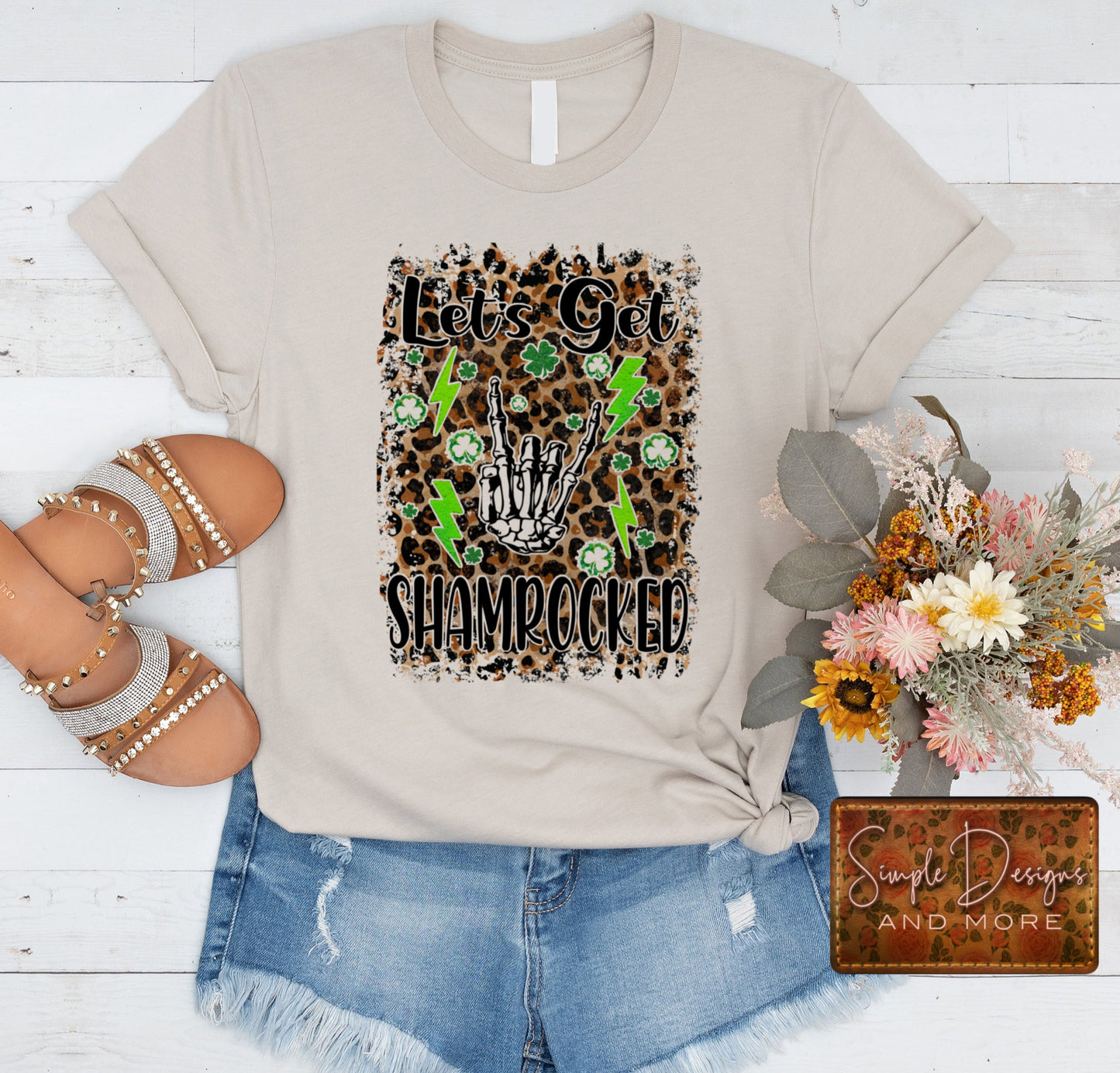 Shamrocked With Leopard St Patrick’s Day Sublimation Heat Transfer Sheet