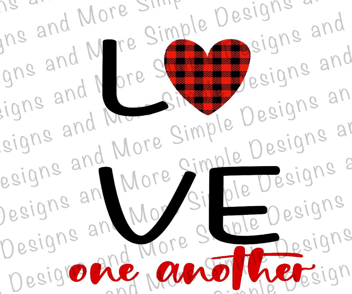 Love One Another, Valentine, Heart, Valentine’s Day Sublimation Heat Transfer Sheets
