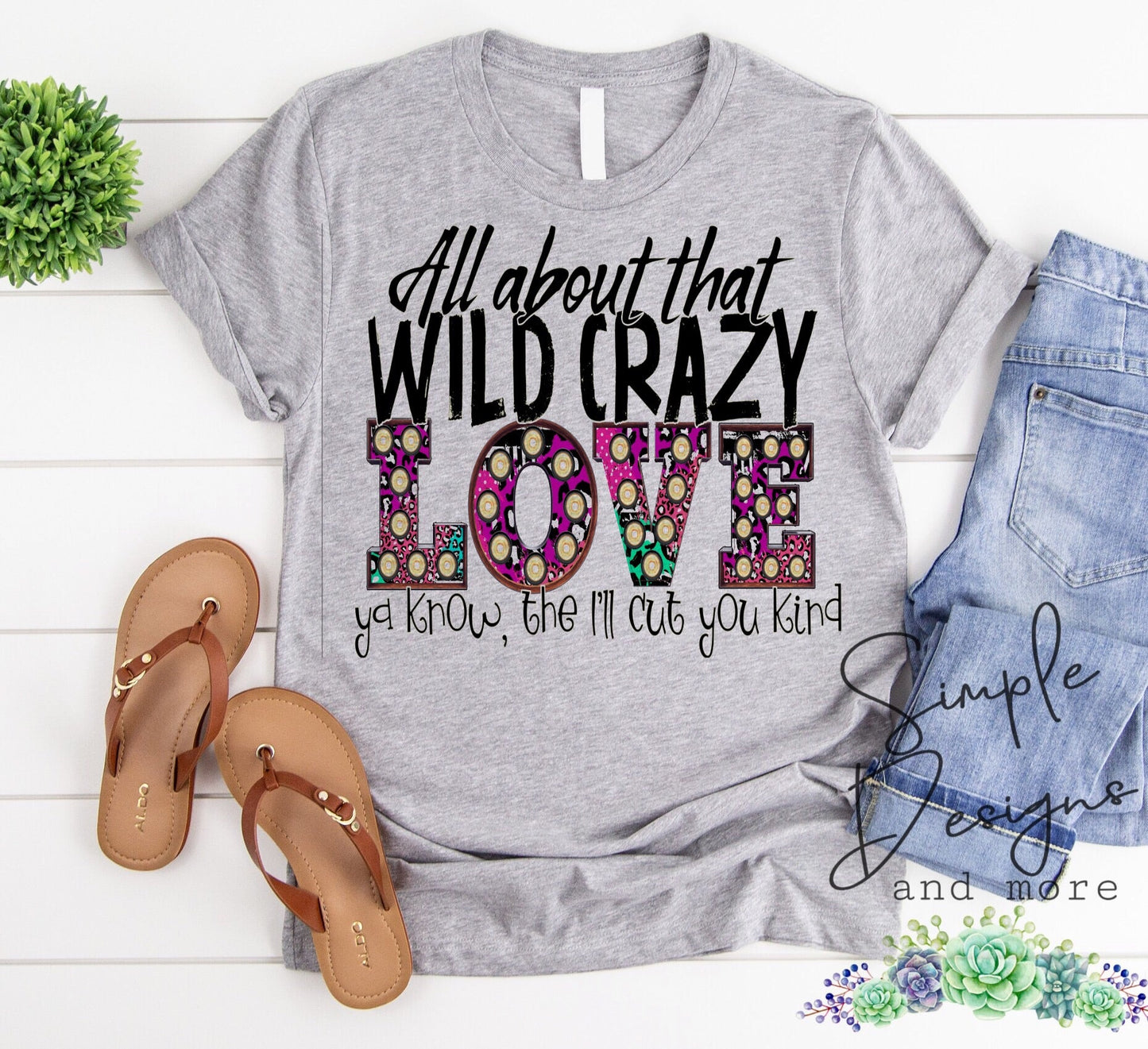 All About the Wild Crazy Love Sublimation Heat Transfer Sheet