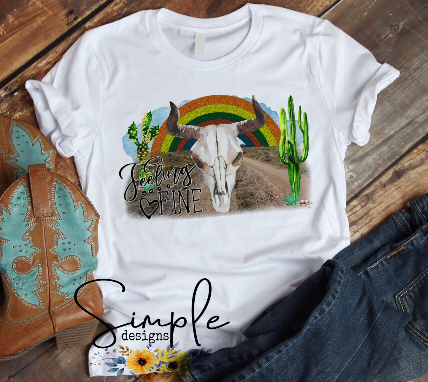 Western Skull Sublimation Heat Transfer Sheet