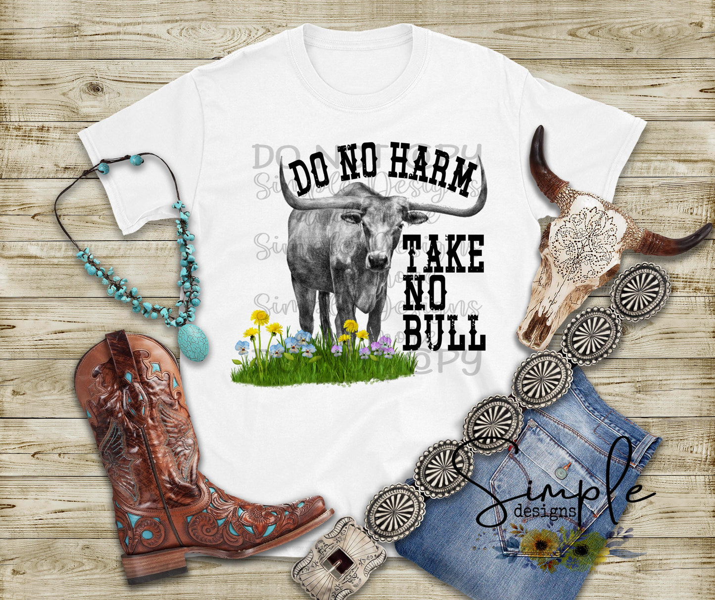 Do No Harm Take No Bull Sublimation Heat Transfer Sheets