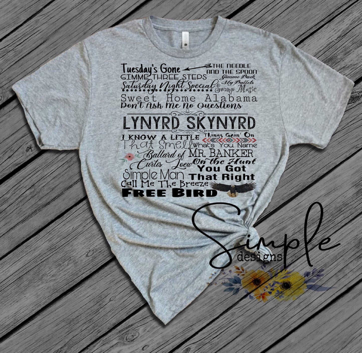 LSkynyrd Music Lyrics Sublimation Heat Transfer Sheets