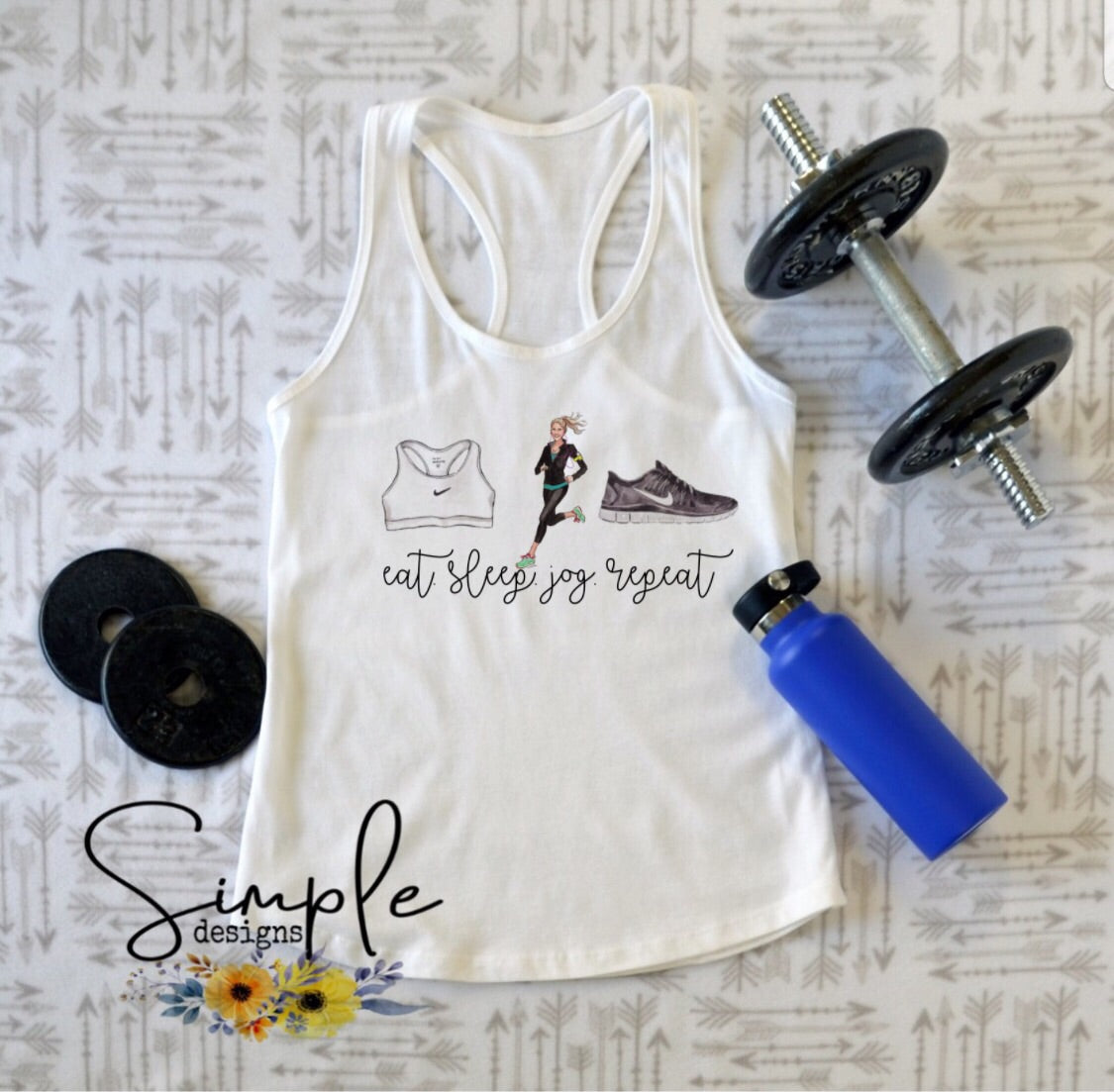 Eat Sleep Jog Repeat Sublimation Heat Transfer Sheets