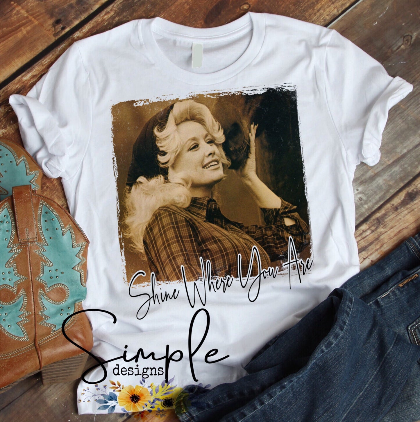 Shine Where You Are Dolly Parton Sublimation Heat Transfer Sheets