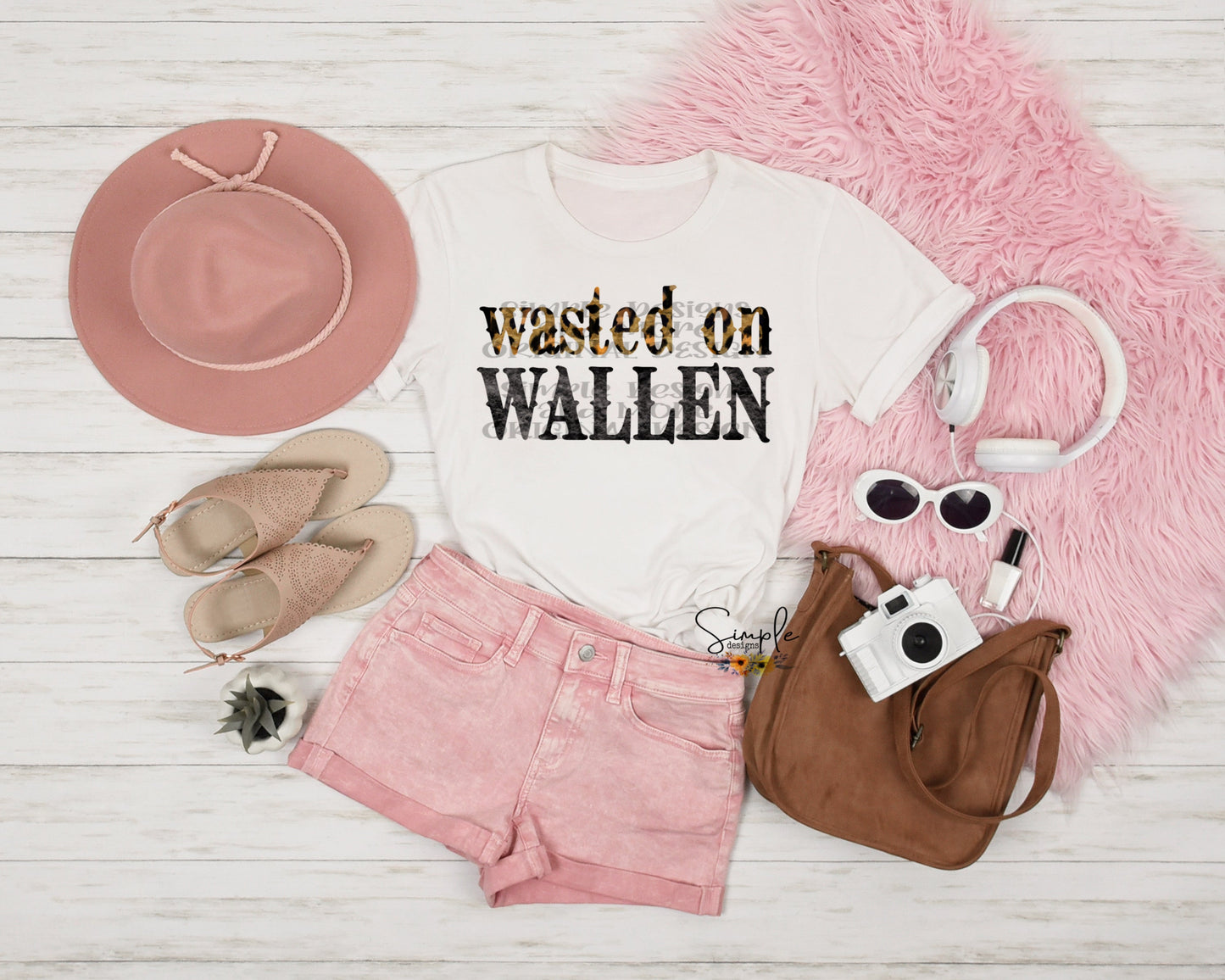 Wasted With Leopard Country Music Sublimation Heat Transfer Sheets