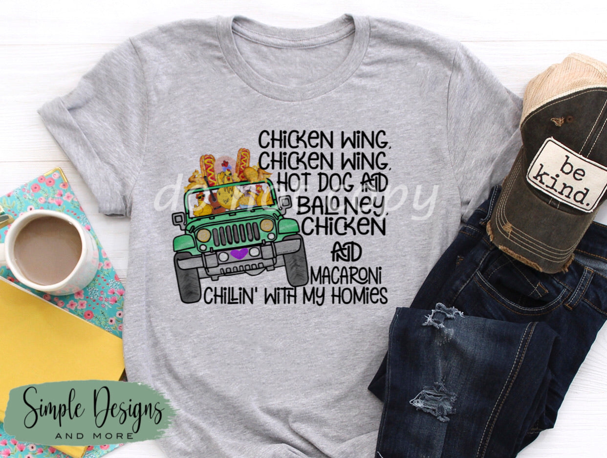 Chicken Wing Chicken Wing Sublimation Heat Transfer Sheet