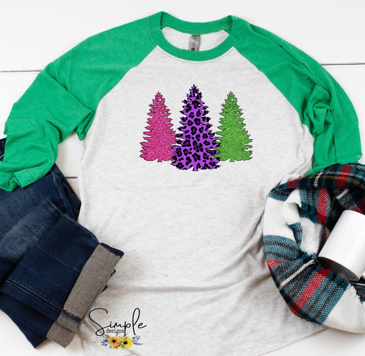 Christmas Tree Trio Sublimation Heat Transfer Sheet