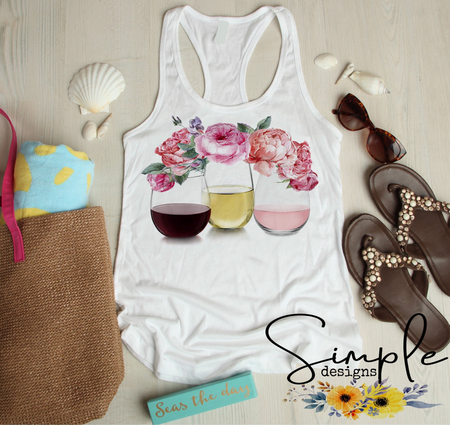 Wine Floral Sublimation Heat Transfer Sheet