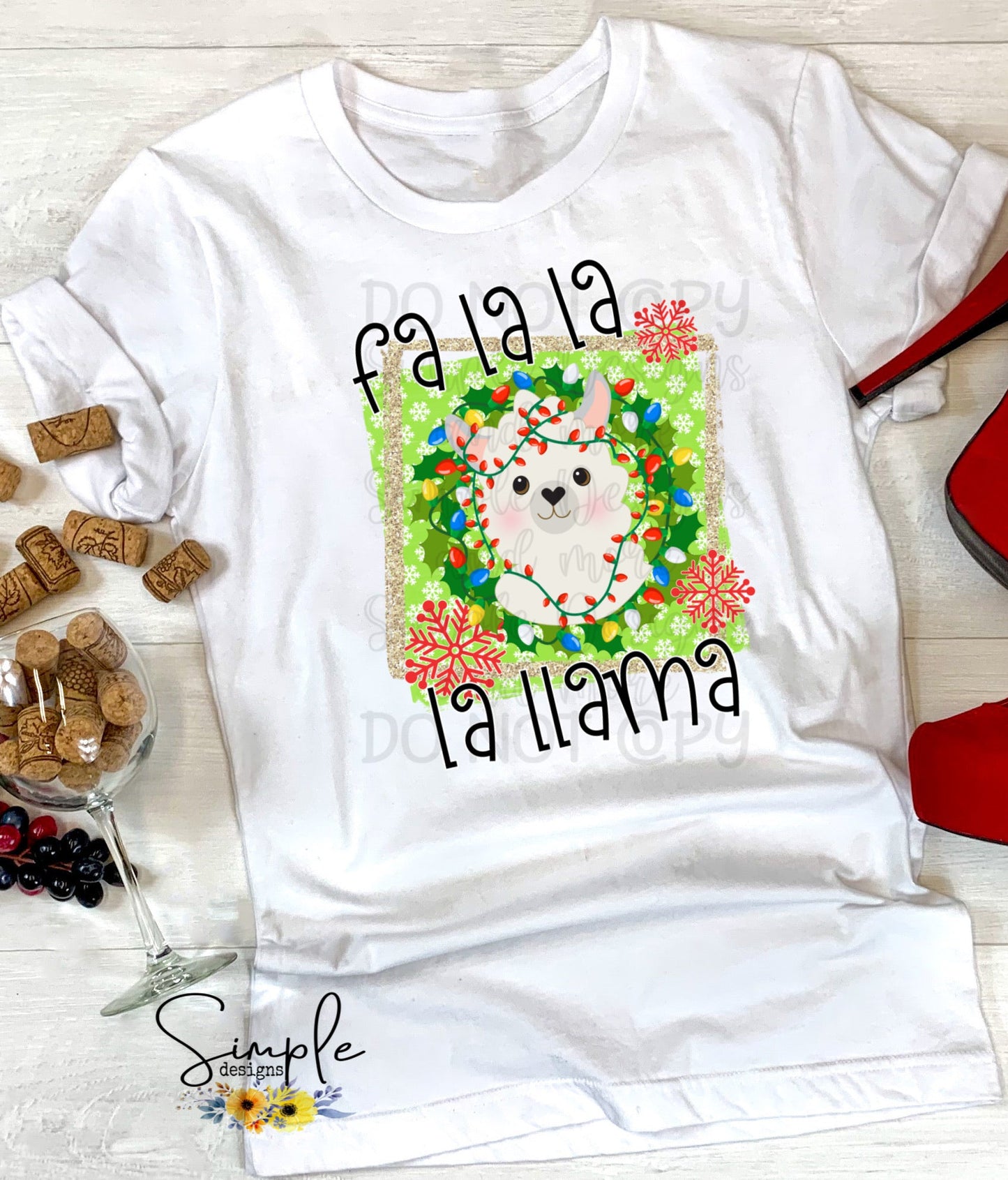 FaLaLa La Llama Sublimation Heat Transfer Sheet