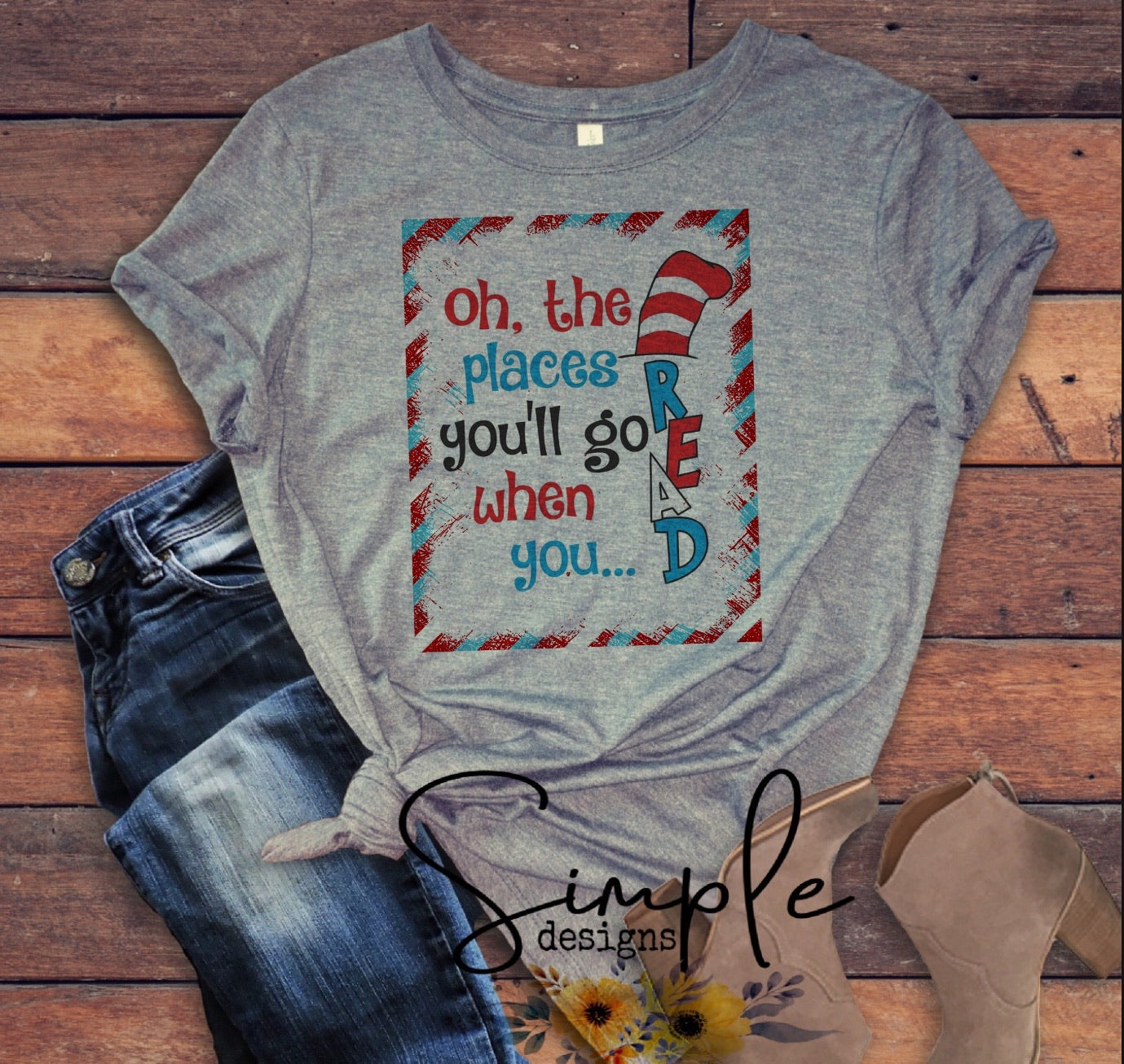 Oh the Places You Will Go When You Read Dr Seuss Sublimation Heat Transfer Sheet