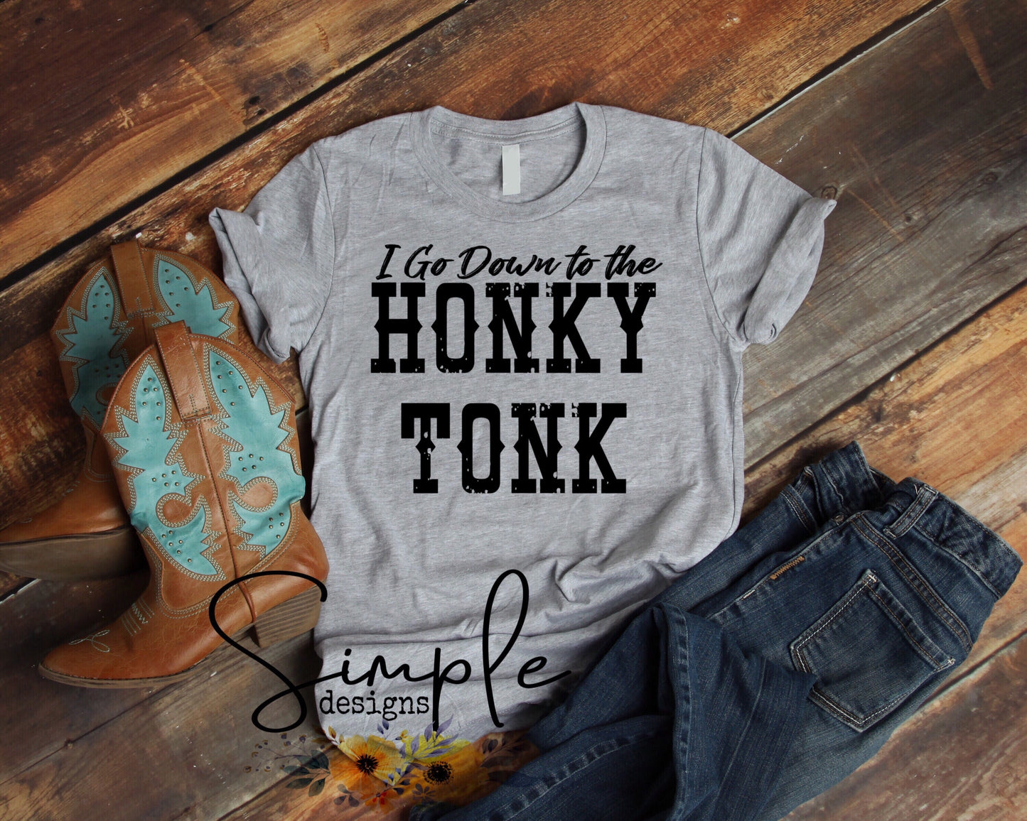 I Go Down To the Honky Tonk Sublimation Heat Transfer Sheet