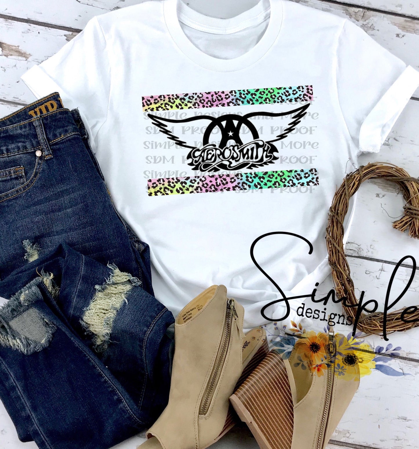 Aero Smith With Neon Pattern Sublimation Heat Transfer Sheets