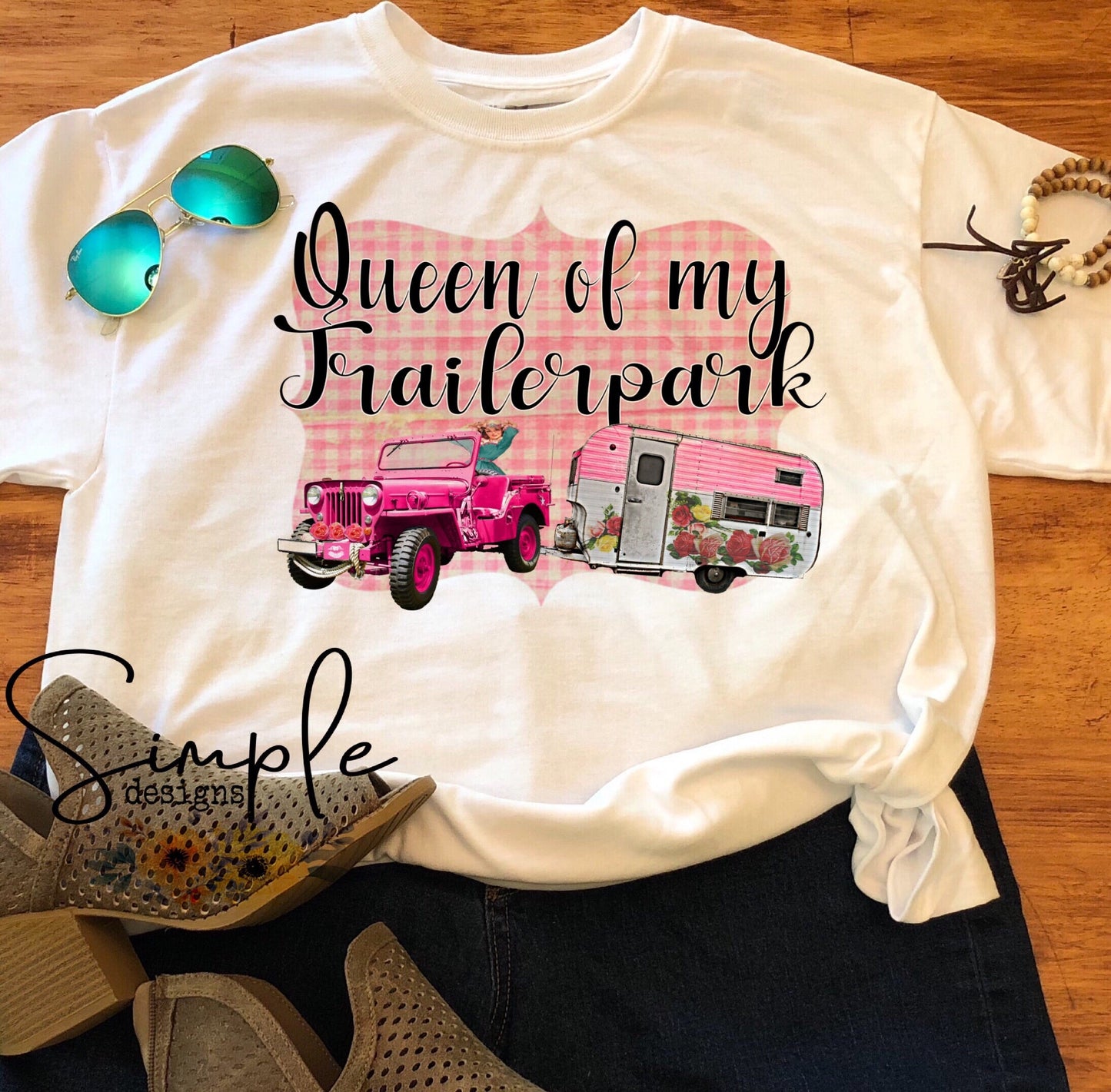 Queen of My Trailer Park Sublimation Heat Transfer Sheet