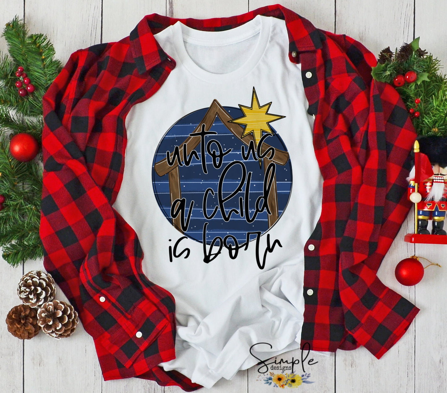 Unto Us a Child is Born Sublimation Heat Transfer Sheets
