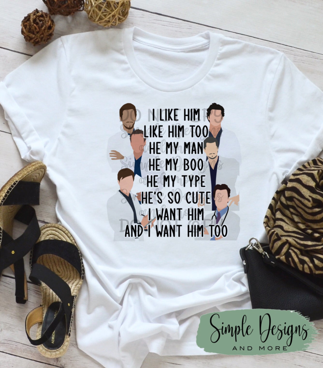 I Like Him Current Grey’s Sublimation Heat Transfer Sheet