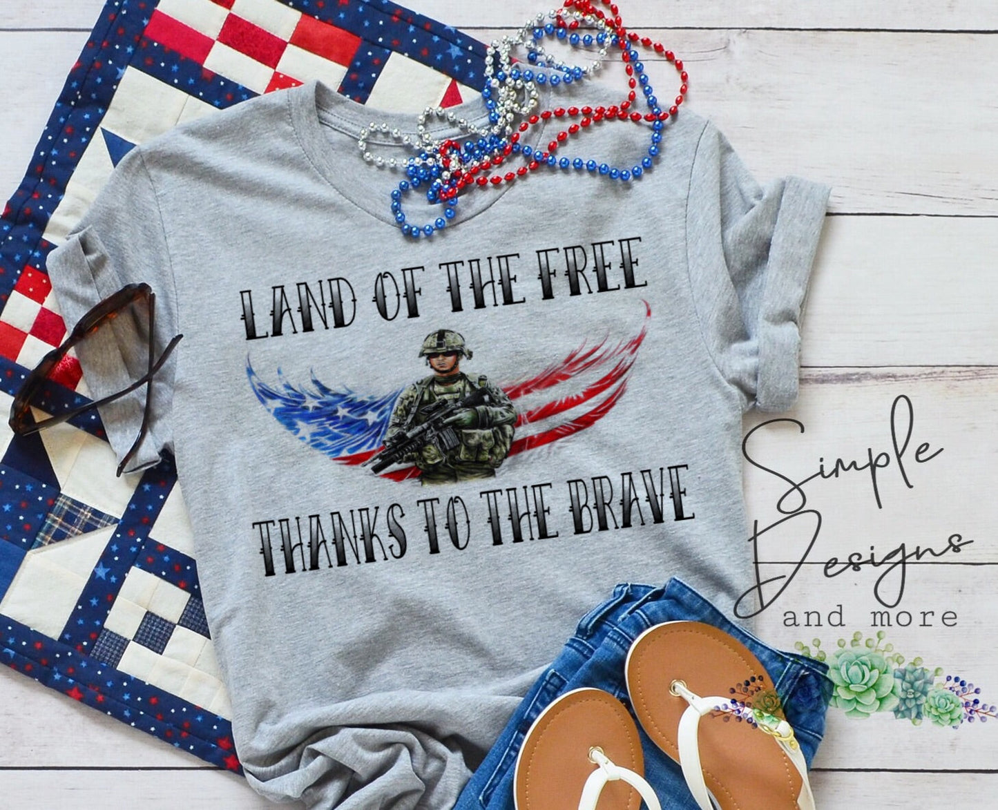 Land of the Free Thanks to the Brave Sublimation Heat Transfer Sheet