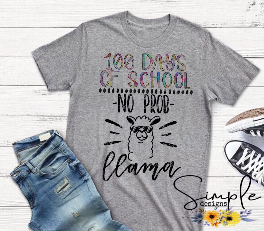 Colorful 100 Days of School Sublimation Heat Transfer Sheet