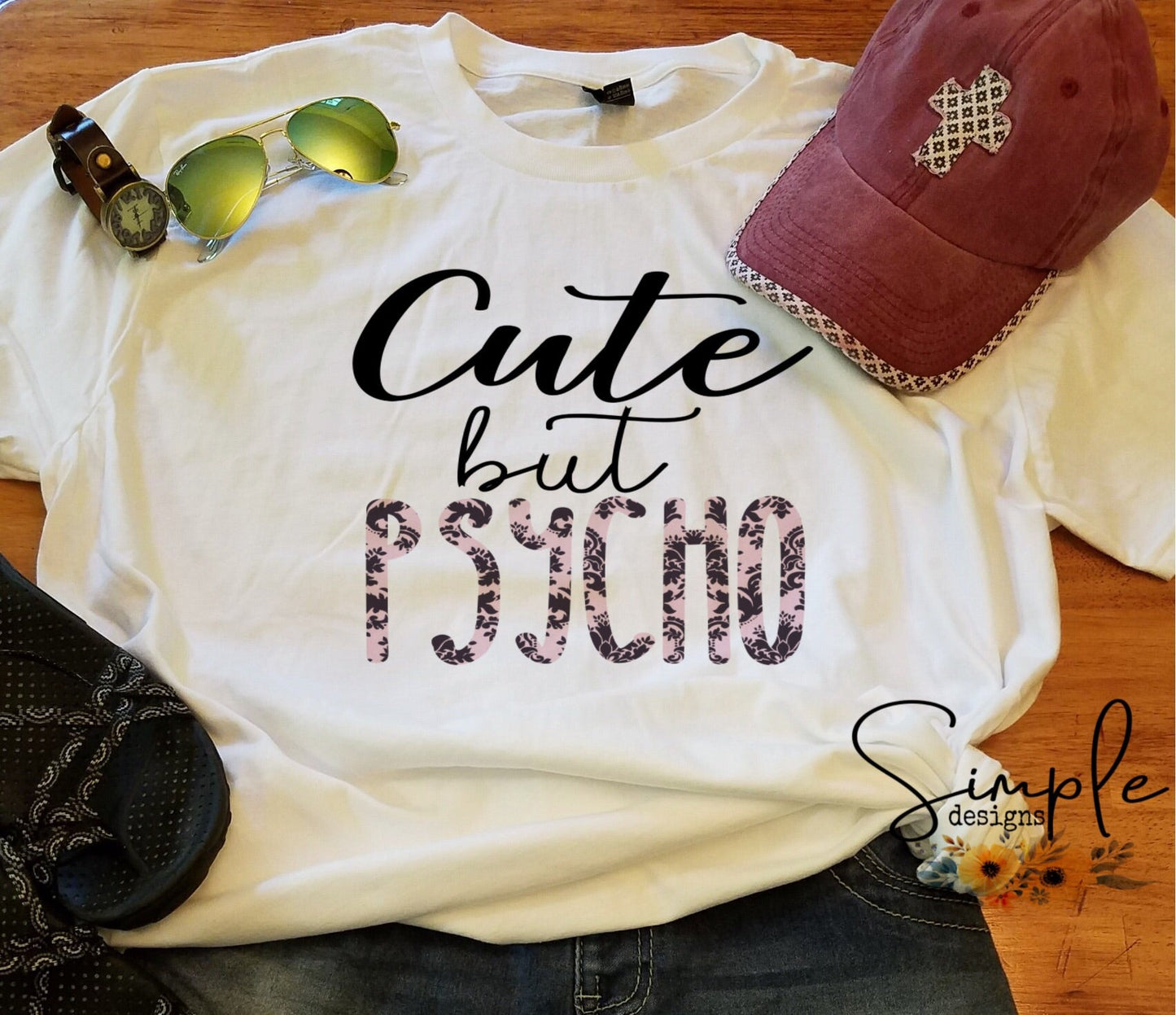 Cute But Psycho Heat Transfer Sheet