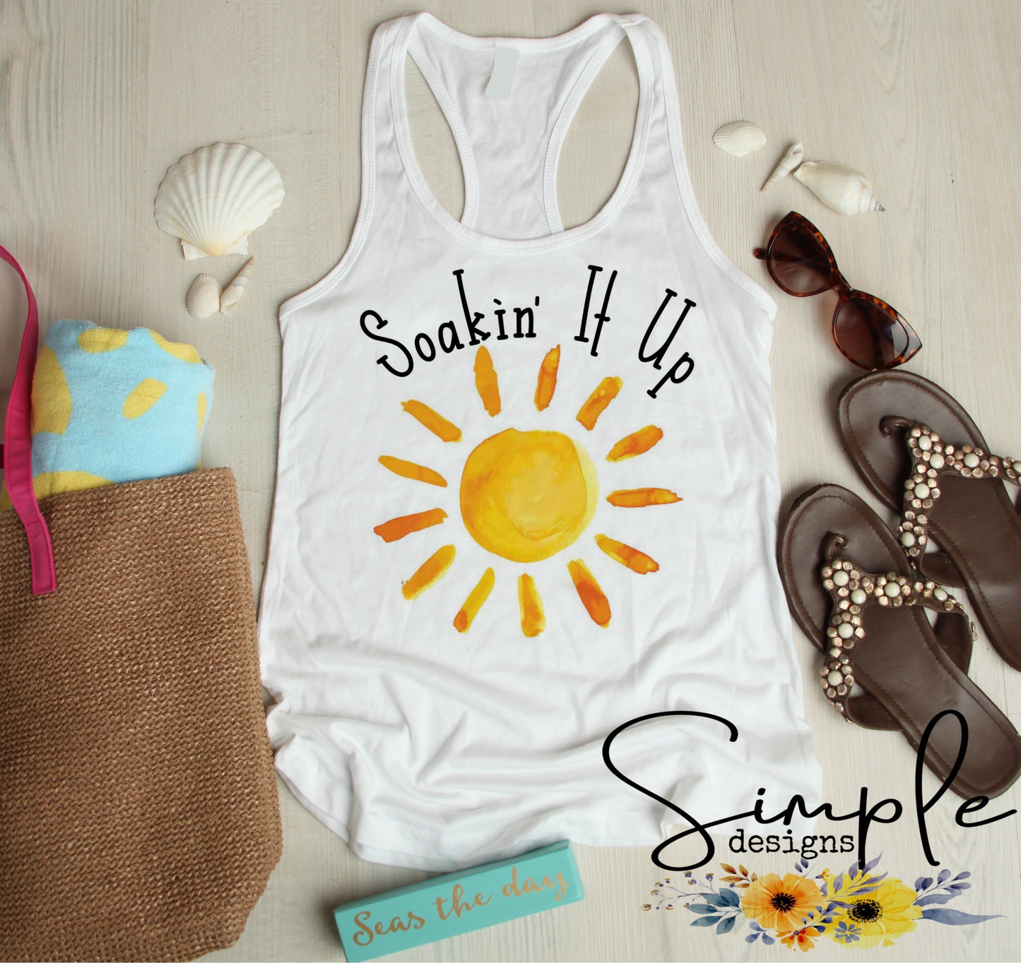 Soakin It Up Sunshine Sublimation Heat Transfer Sheet