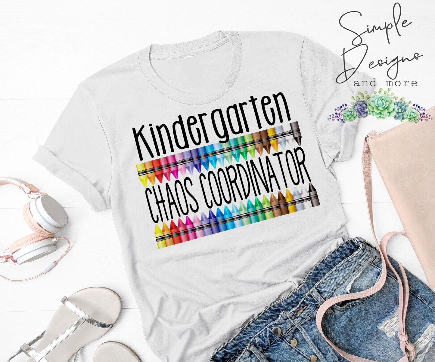 Kindergarten Chaos Coordinator Teacher Sublimation Heat Transfer Sheet