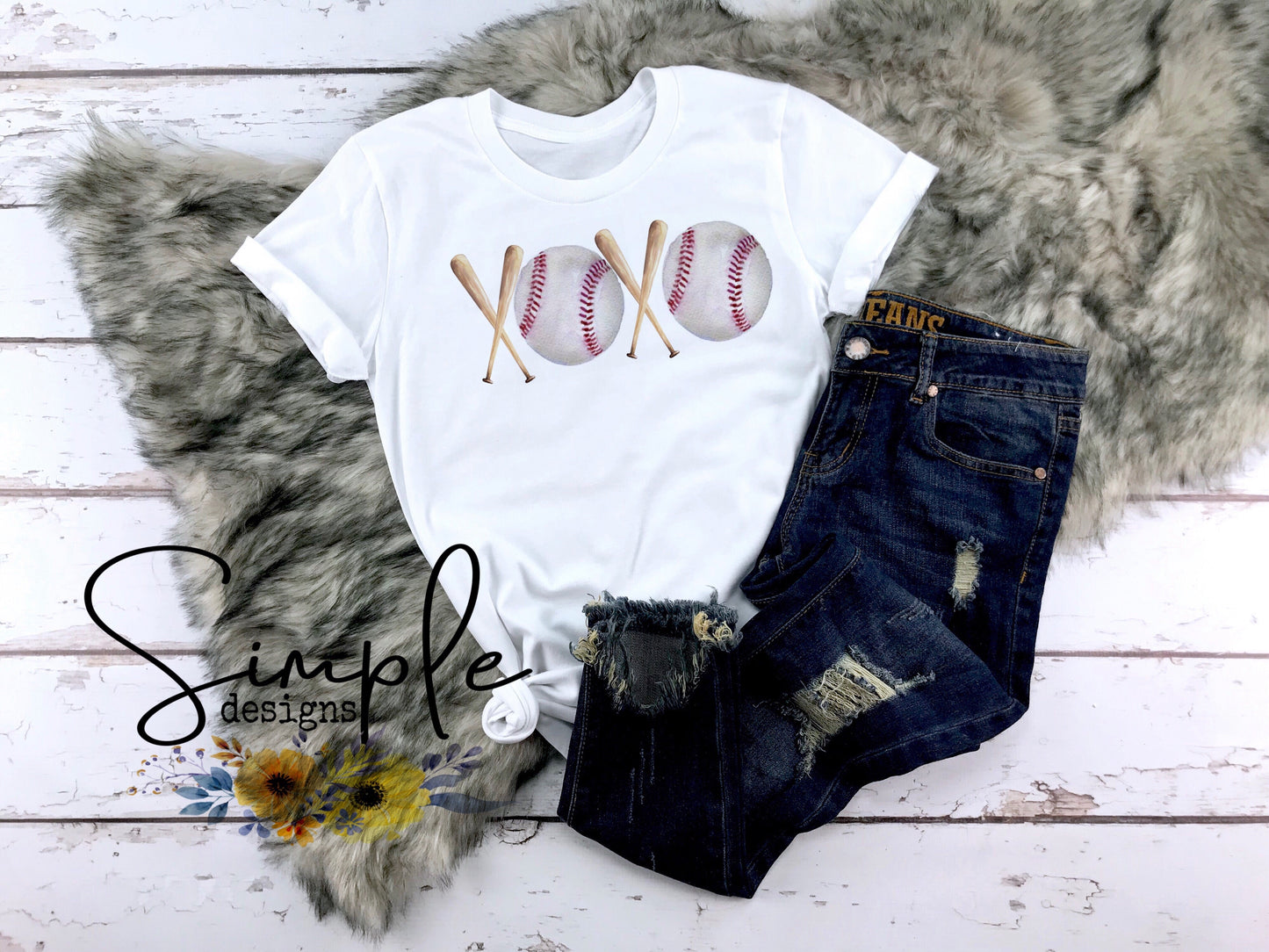 XOXO Baseball Sublimation Heat Transfer Sheet