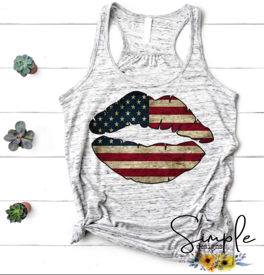 Patriotic Lips Sublimation Heat Transfer Sheets