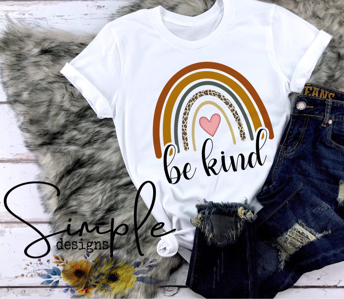 Be Kind Rainbow Sublimation Heat Transfer Sheets