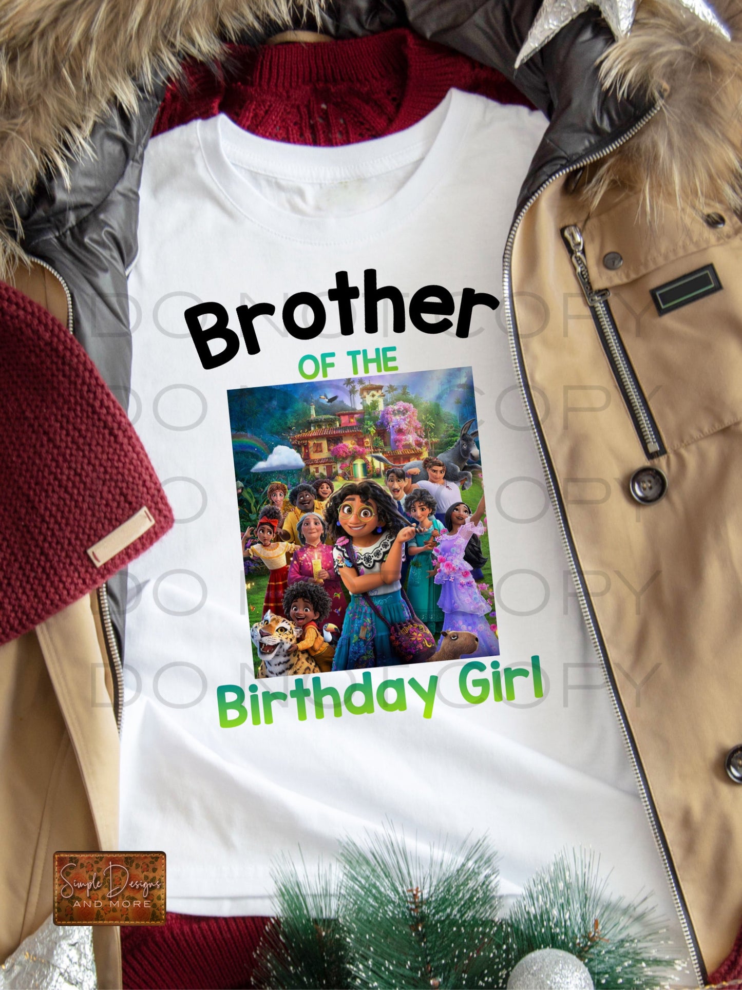 Brother of the Birthday Girl HTV Transfer