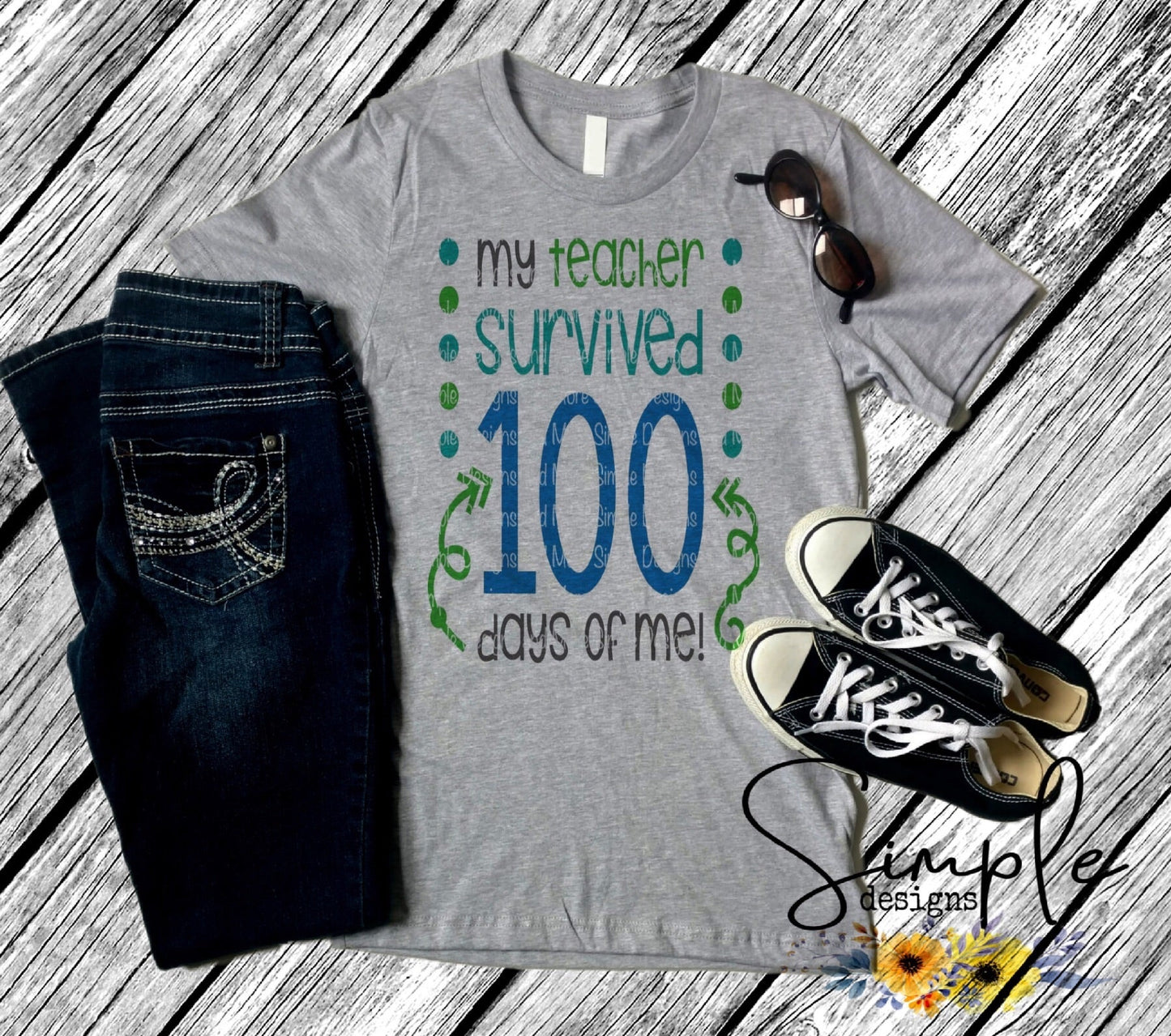 100 Days of School Sublimation Heat Transfer Sheet