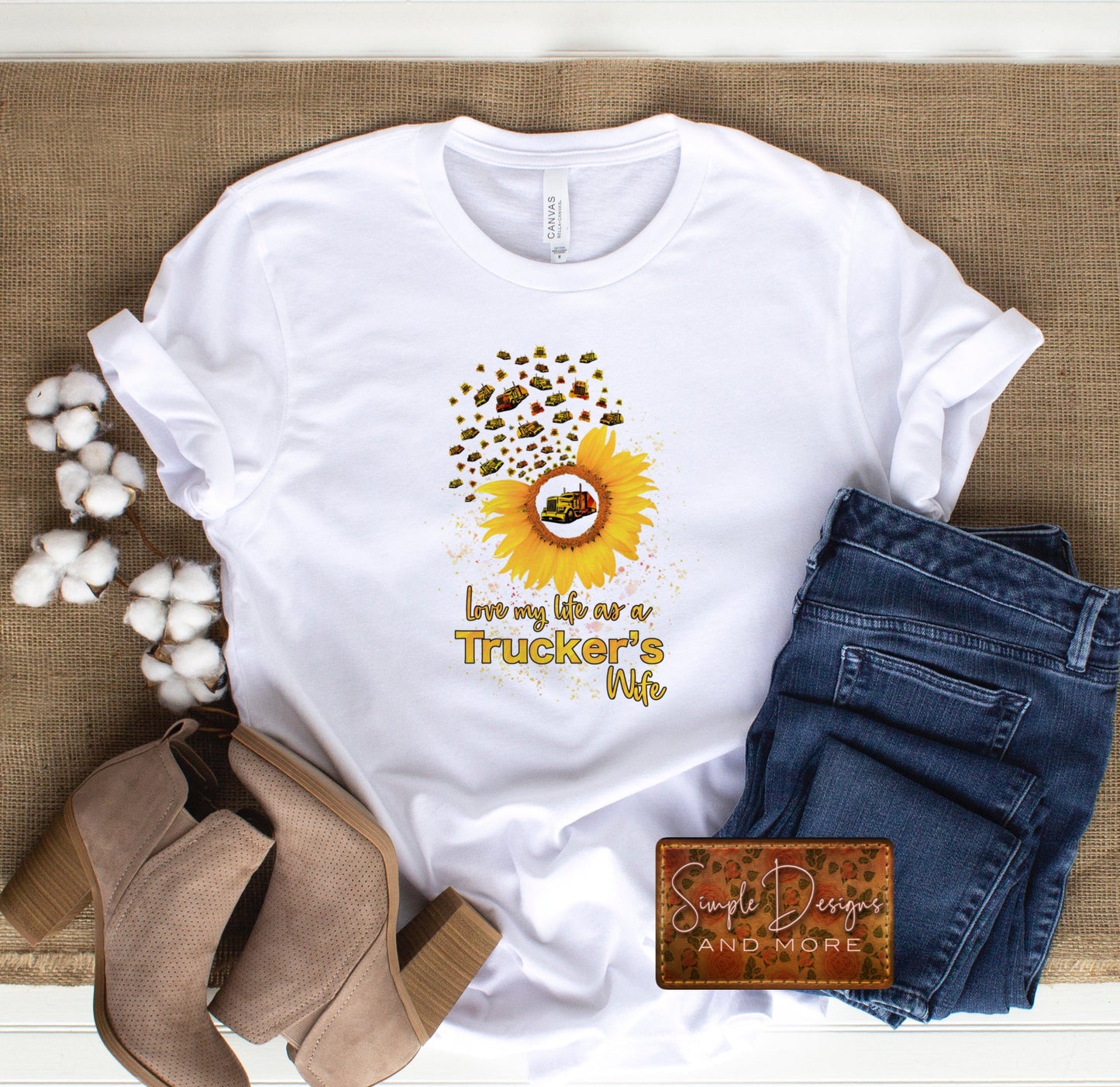 Truckers Wife Custom HTV Transfer