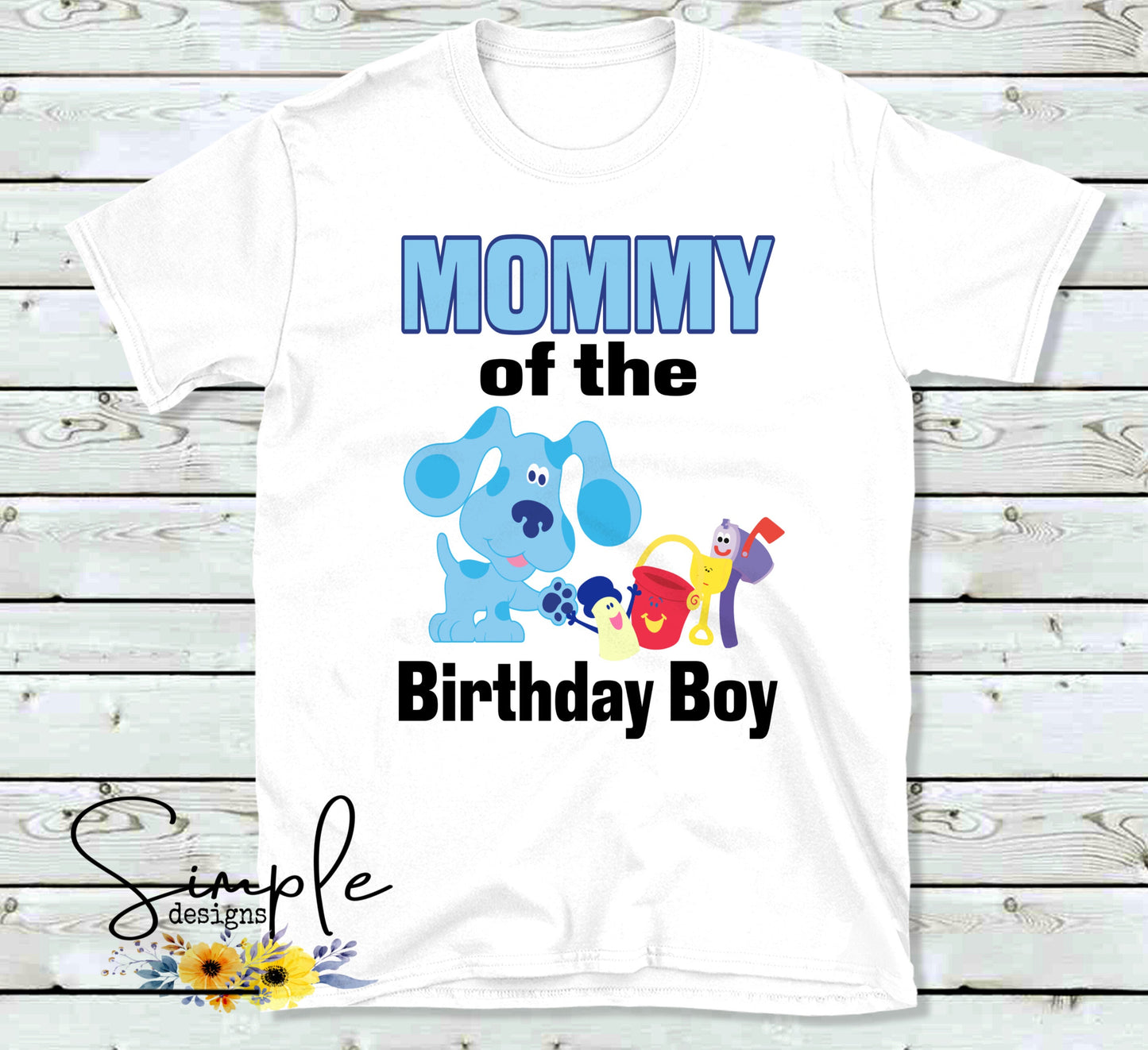 Mommy of the Birthday Boy Blue Birthday 1 Year Old HTV Transfer