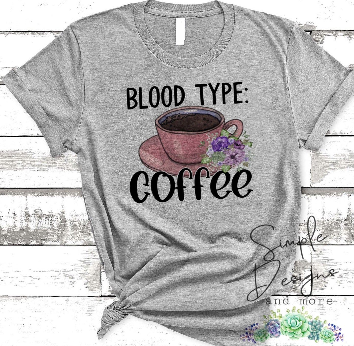 Blood Type Coffee Sublimation Heat Transfer Sheets