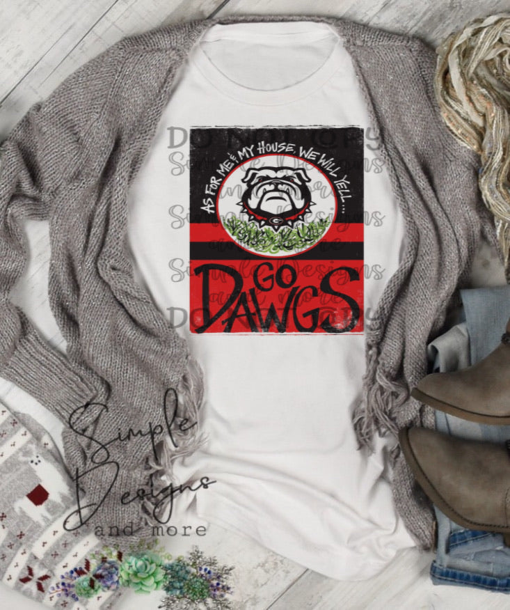 GA Bulldogs Football Sublimation Heat Transfer Sheets