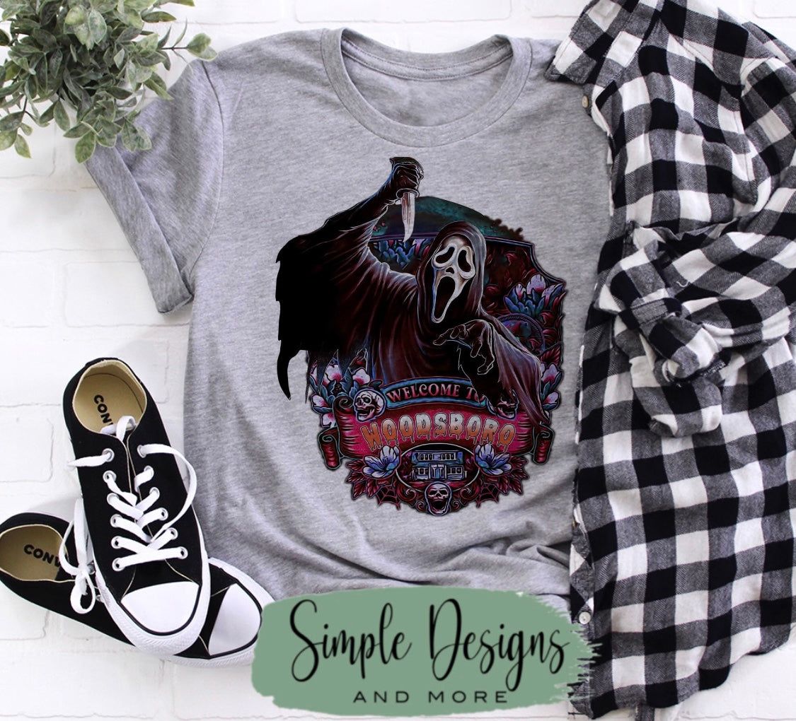 Halloween Welcome to Woodsboro Sublimation Heat Transfer Sheets