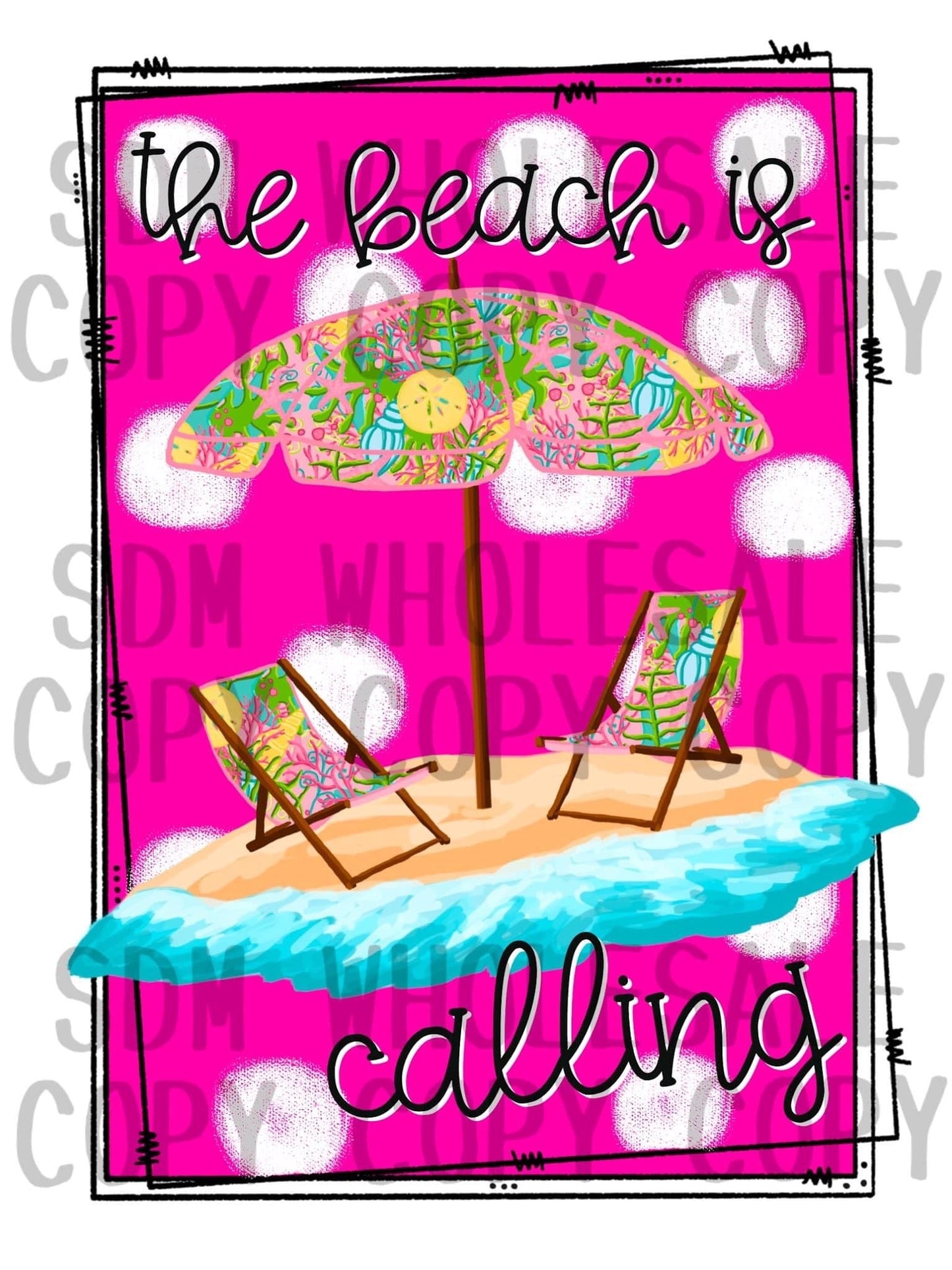 The Beach is Calling Sublimation Heat Transfer Sheet