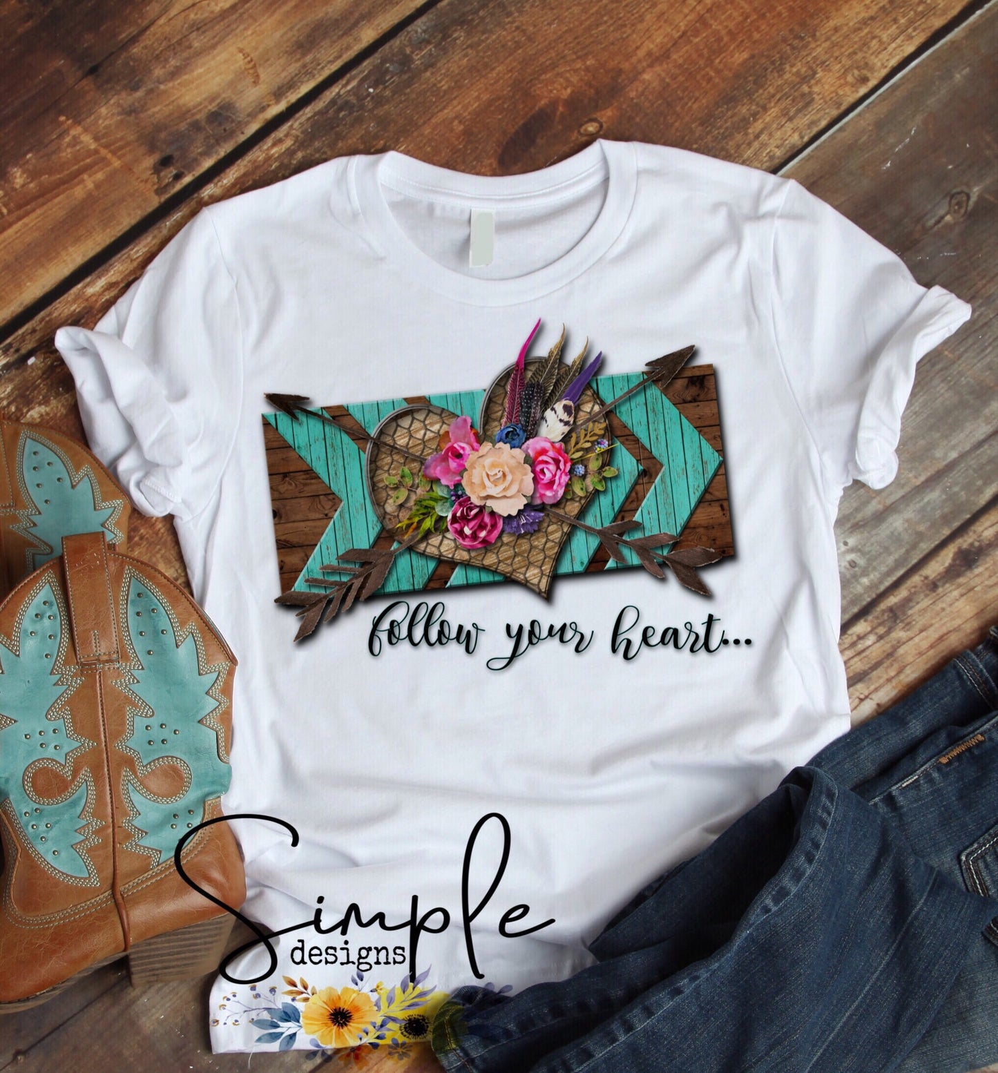 Follow Your Heart Sublimation Heat Transfer Sheets