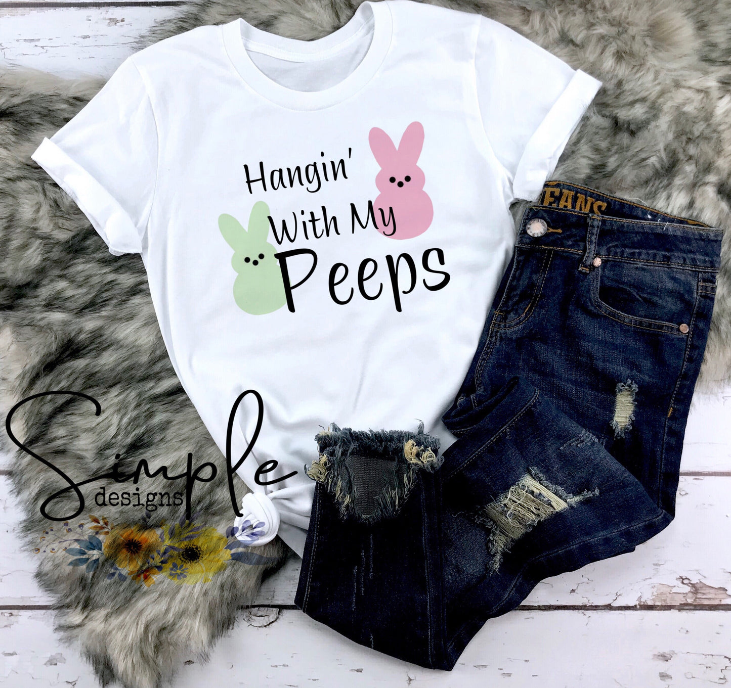 Hangin With My Peeps No Frame Sublimation Heat Transfer Sheet
