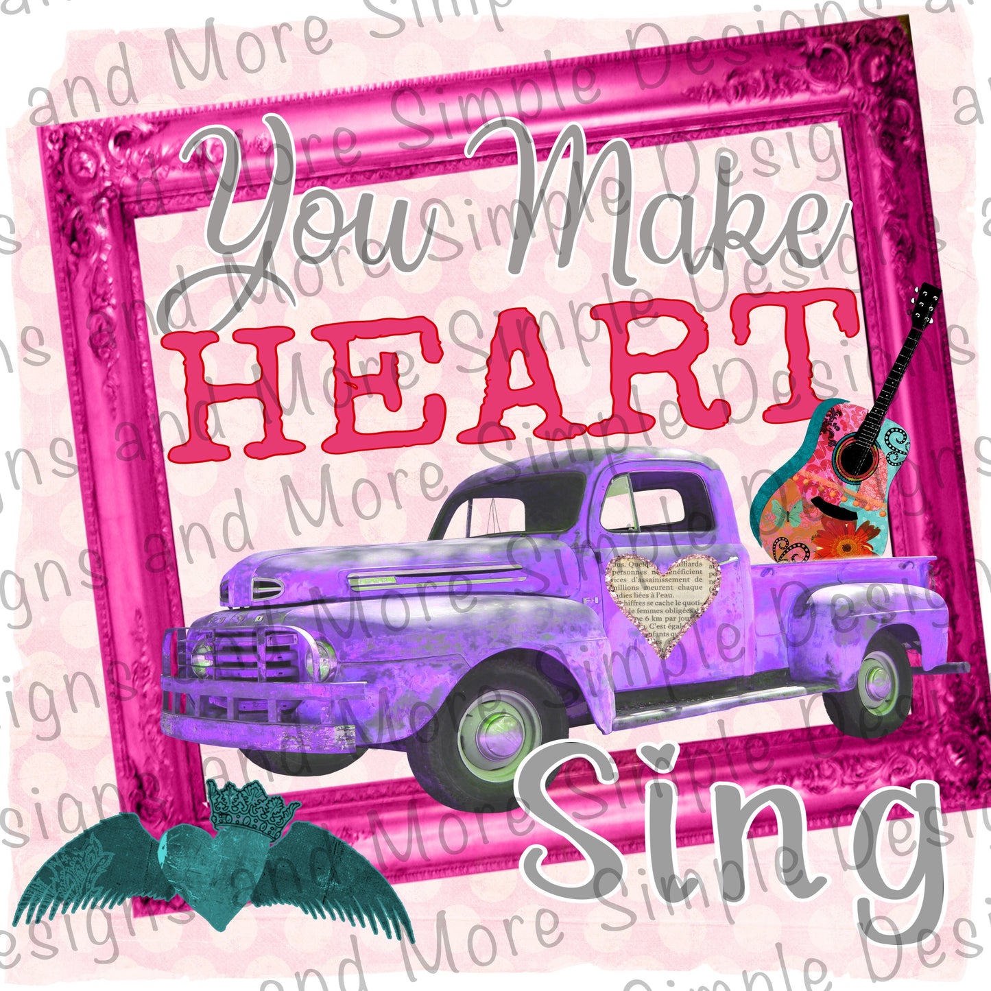 You Make My Heart Sing Valentine’s Day Sublimation Heat Transfer Sheets