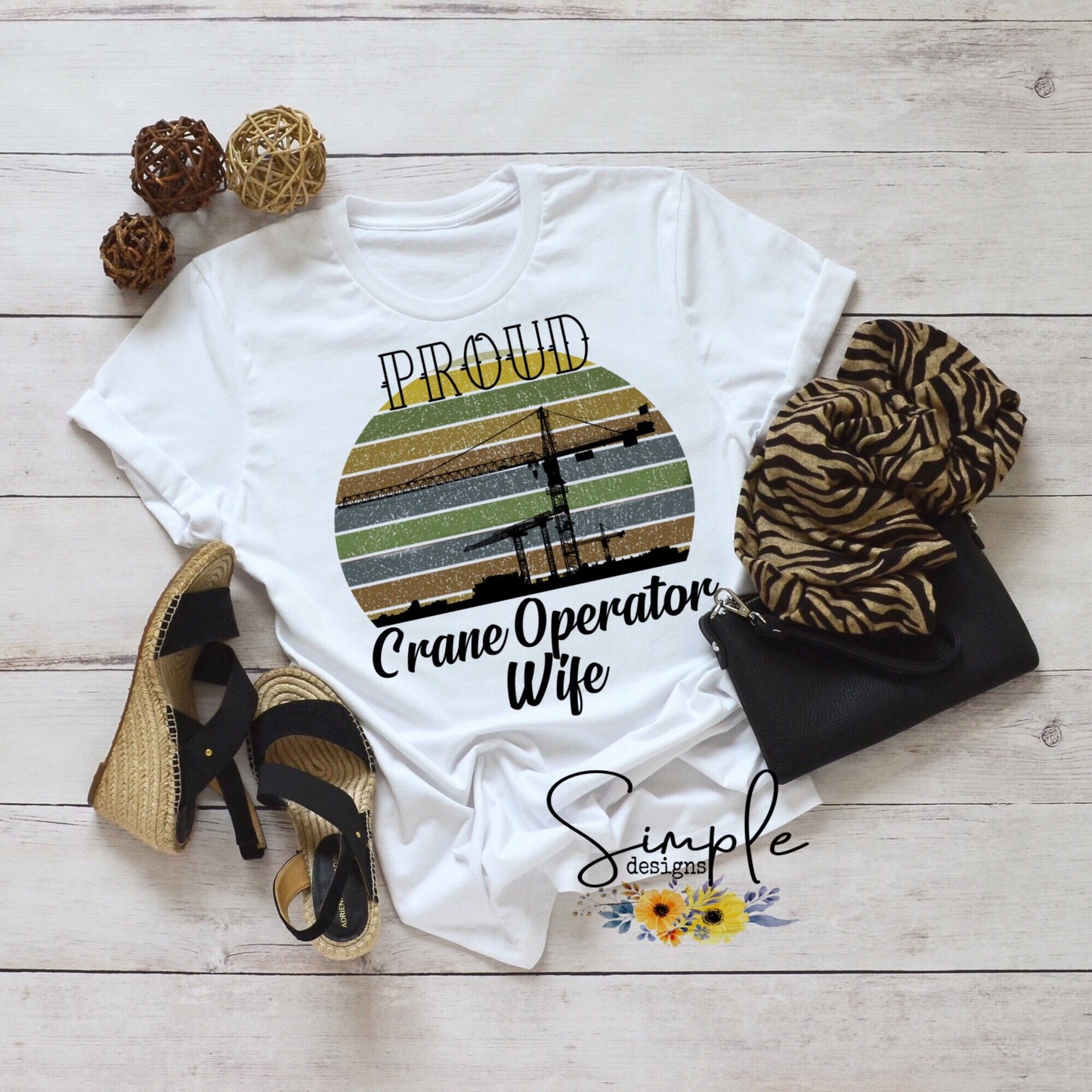 Proud Crane Operator Wife Sublimation Heat Transfer Sheets